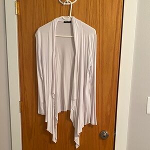 Elegant White Draped Blazer